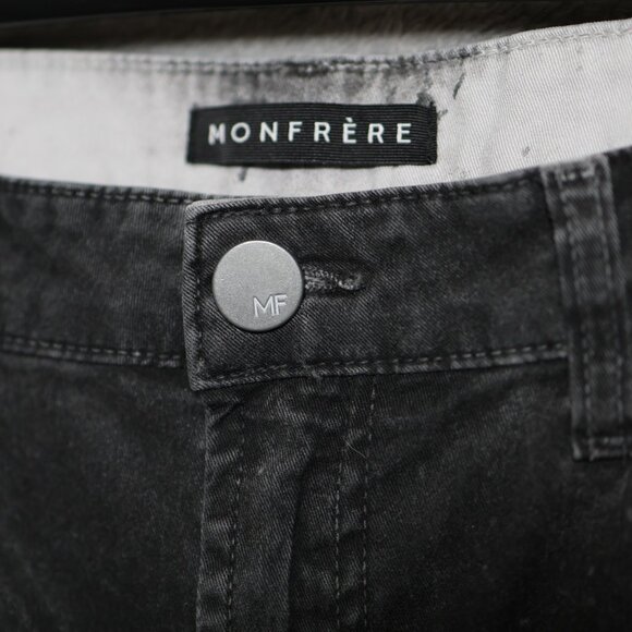 Monfrere Clint Jeans Mens 36 Black Aged Coated Steel Japanese Denim Straight USA - Picture 3 of 13